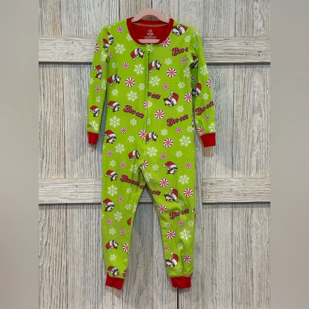 Buc-ee's Green Holiday Onesie Sz YXS